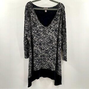 J. Jill Wherever Collection Stretch Asymmetrical Shark Bite Hem Pull Over Top